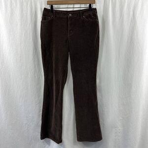 St. Johns Bay Brown Cord Corduroy Bootcut Pants Womens Size 8 Academia Fall
